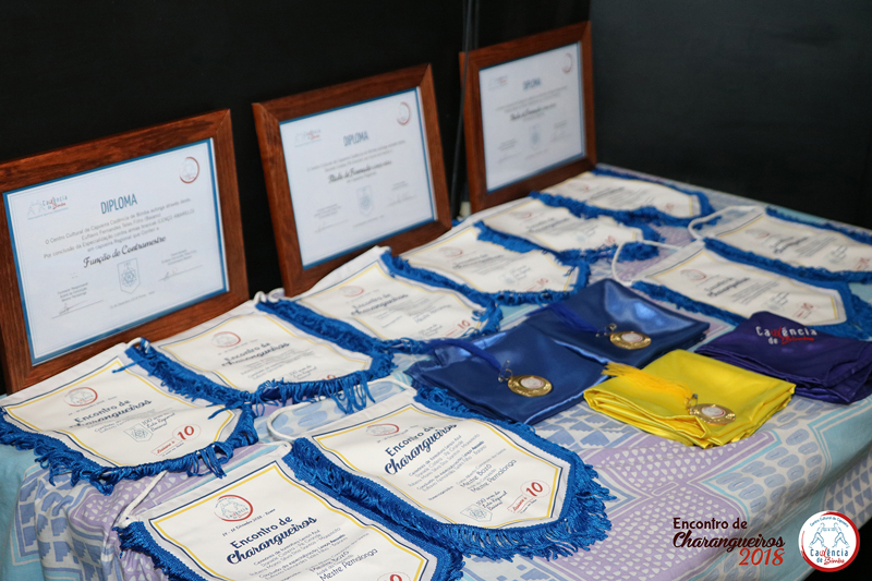 Flamula, lenço, certificado e medalha